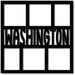 Washington - 6 Frames - Scrapbook Overlay - Digital Cut File - SVG - INSTANT DOWNLOAD