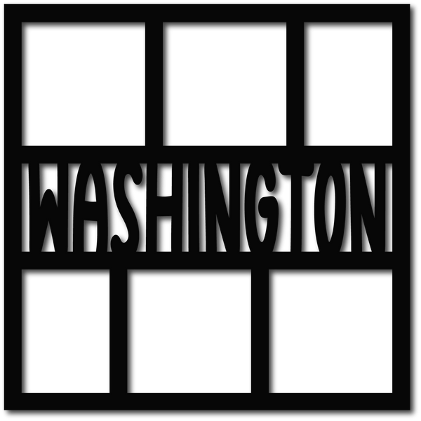 Washington - 6 Frames - Scrapbook Overlay - Digital Cut File - SVG - INSTANT DOWNLOAD