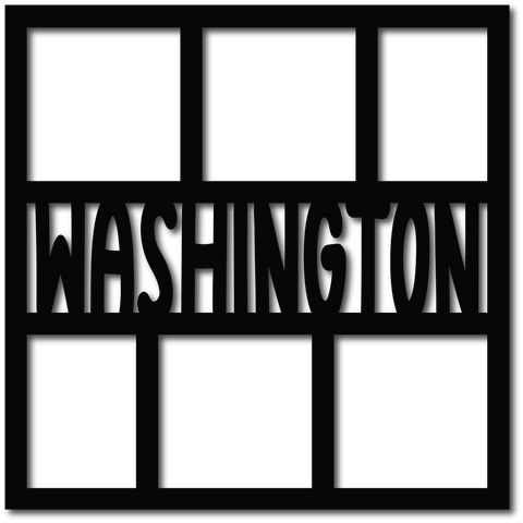 Washington - 6 Frames - Scrapbook Overlay - Digital Cut File - SVG - INSTANT DOWNLOAD
