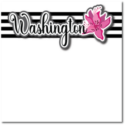 Washington - Printed Premade Scrapbook Page 12x12 Layout
