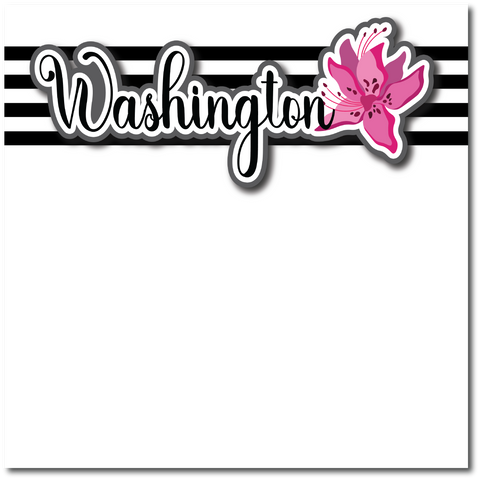 Washington - Printed Premade Scrapbook Page 12x12 Layout