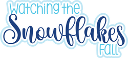 Watching the Snowflakes Fall - Scrapbook Page Title Sticker
