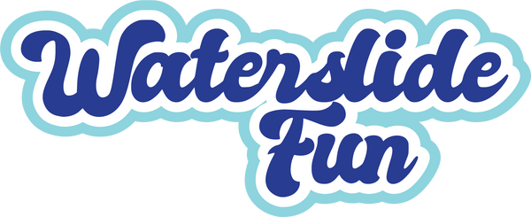 Waterslide Fun - Scrapbook Page Title Die Cut