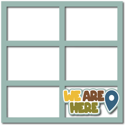We are Here - Layered Overlay - Digital Cut File - SVG - INSTANT DOWNLOAD