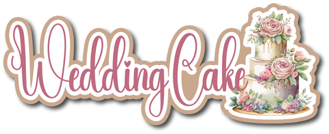 Wedding Cake - Scrapbook Page Title Sticker