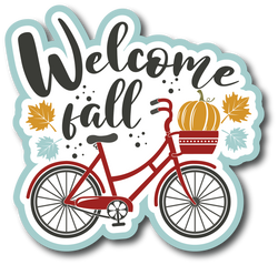 Welcome Fall- Scrapbook Page Title Die Cut