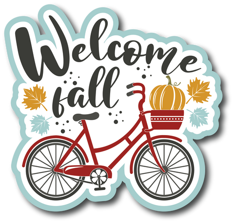 Welcome Fall - Scrapbook Page Title Sticker