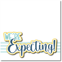We're Expecting! - Printed Premade Scrapbook Page 12x12 Layout