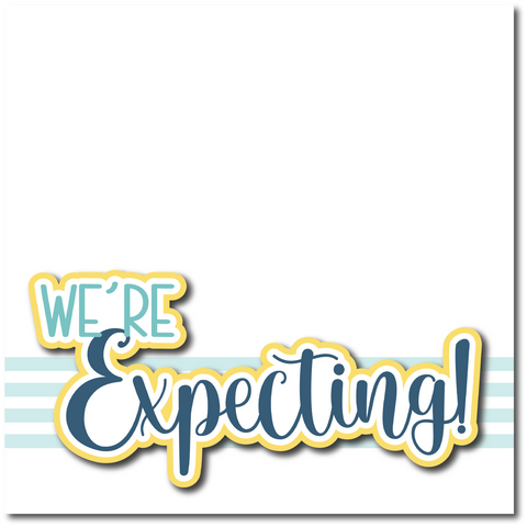 We're Expecting! - Printed Premade Scrapbook Page 12x12 Layout