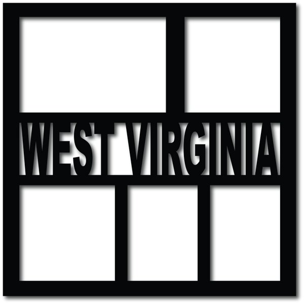 West Virginia - 5 Frames - Digital Cut File - SVG - INSTANT DOWNLOAD