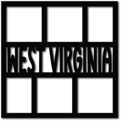 West Virginia - 6 Frames - Scrapbook Overlay - Digital Cut File - SVG - INSTANT DOWNLOAD