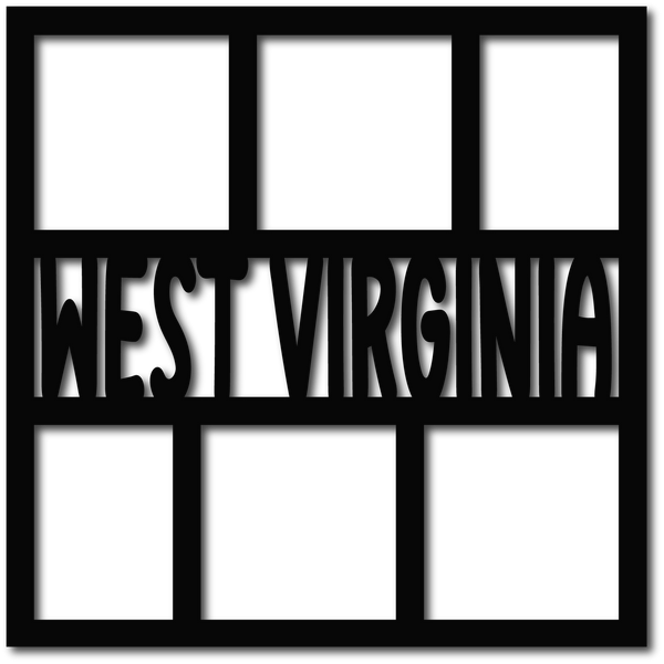 West Virginia - 6 Frames - Scrapbook Page Overlay