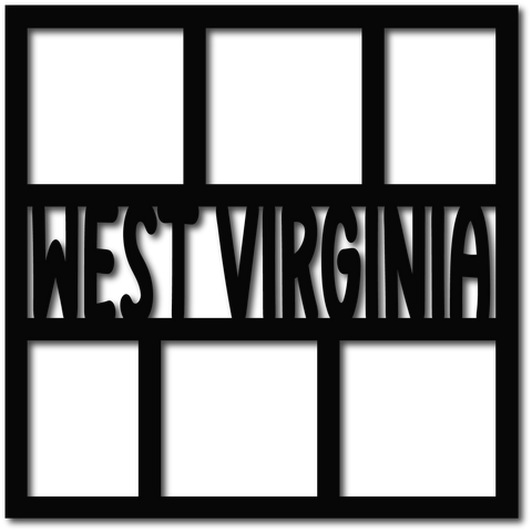 West Virginia - 6 Frames - Scrapbook Page Overlay