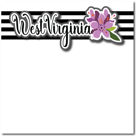 West Virginia - Printed Premade Scrapbook Page 12x12 Layout