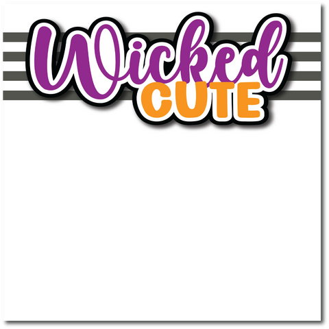 Wicked Cute  - Printed Premade Scrapbook Page 12x12 Layout