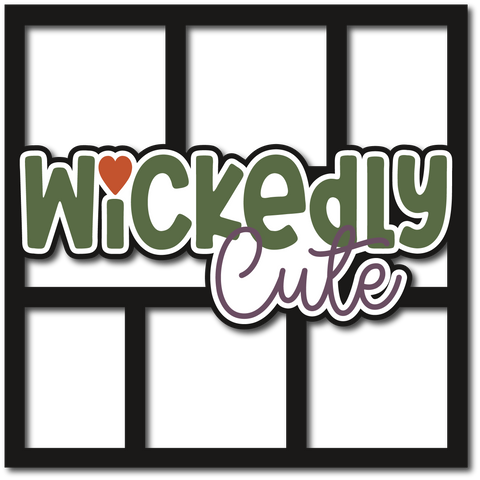 Wickedly Cute - 6 Frames - Layered Overlay - Digital Cut File - SVG - INSTANT DOWNLOAD