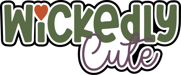 Wickedly Cute - Scrapbook Page Title Sticker