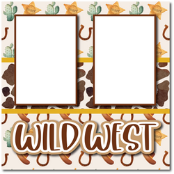 Wild West - Printed Premade Scrapbook Page 12x12 Layout