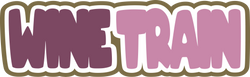 Wine Train - Scrapbook Page Title Sticker