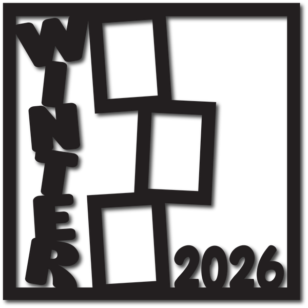 Winter 2026 - 3 Frames - Scrapbook Page Overlay
