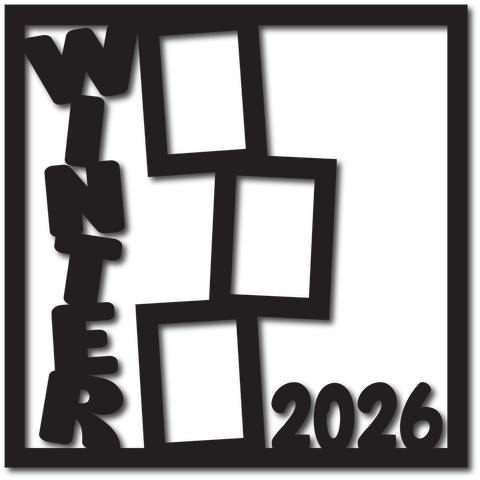 Winter 2026 - 3 Frames - Scrapbook Page Overlay
