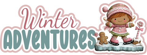 Winter Adventure - Scrapbook Page Title Die Cut