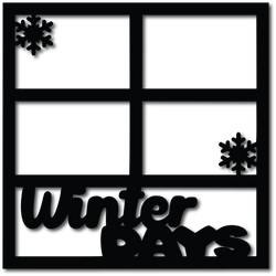 Winter Days - 4 Frames - Digital Cut File - SVG - INSTANT DOWNLOAD
