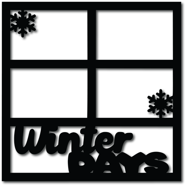 Winter Days - 4 Frames - Digital Cut File - SVG - INSTANT DOWNLOAD