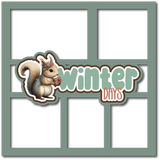 Winter Days - 5 Frames - Scrapbook Page Layered Overlay Kit