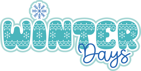 Winter Days - Scrapbook Page Title Sticker