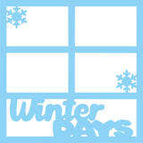 Winter Days - 4  Frames - Scrapbook Page Overlay Die Cut - Choose a Color