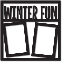 Winter Fun - 2 Frames - Digital Cut File - SVG - INSTANT DOWNLOAD