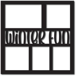 Winter Fun - 5 Frames - Digital Cut File - SVG - INSTANT DOWNLOAD
