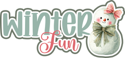 Winter Fun - Scrapbook Page Title Sticker