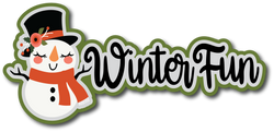 Winter Fun - Scrapbook Page Title Die Cut