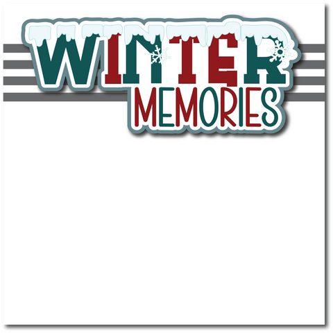 Winter Memories - Printed Premade Scrapbook Page 12x12 Layout