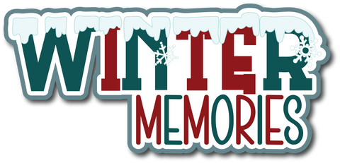 Winter Memories - Scrapbook Page Title Die Cut