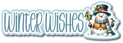 Winter Wishes - Scrapbook Page Title Sticker