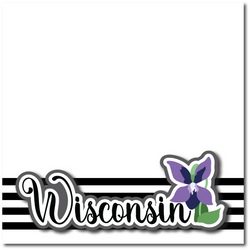 Wisconsin - Printed Premade Scrapbook Page 12x12 Layout
