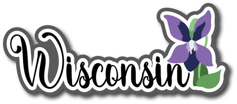 Wisconsin - Scrapbook Page Title Sticker