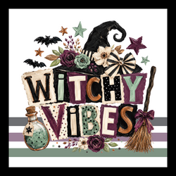 Witchy Vibes - Scrapbook Page Title Die Cut