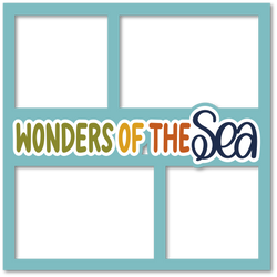 Wonders of the Sea  - 4 Frames - Layered Overlay - Digital Cut File - SVG - INSTANT DOWNLOAD