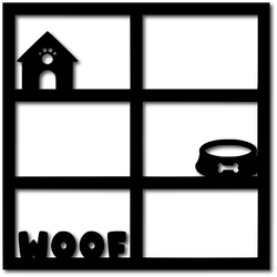Woof - 6 Frames - Digital Cut File - SVG - INSTANT DOWNLOAD