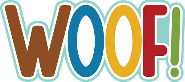 Woof! - Scrapbook Page Title Sticker