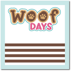 Woof Days - Pink - Scrapbook Single Page Kit