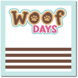 Woof Days - Pink - Scrapbook Single Page Kit
