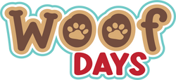Woof Days - Scrapbook Page Title Sticker