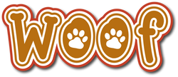 Woof - Scrapbook Page Title Sticker