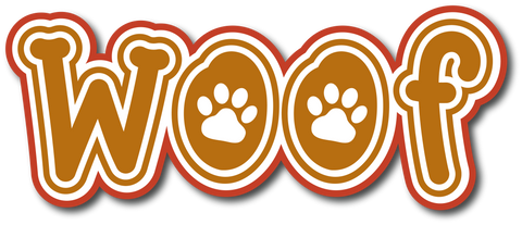 Woof - Scrapbook Page Title Sticker