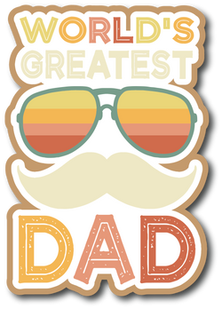 World's Greatest Dad - Scrapbook Page Title Die Cut